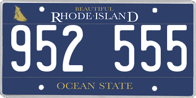 RI license plate 952555