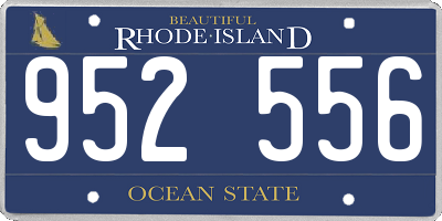 RI license plate 952556