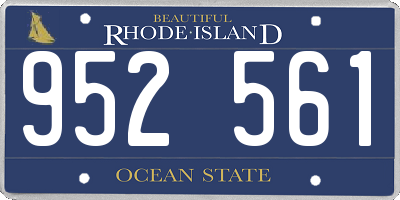 RI license plate 952561