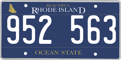 RI license plate 952563