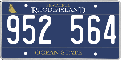 RI license plate 952564