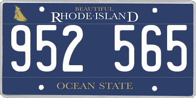 RI license plate 952565