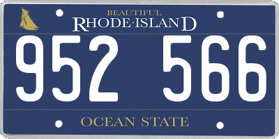 RI license plate 952566