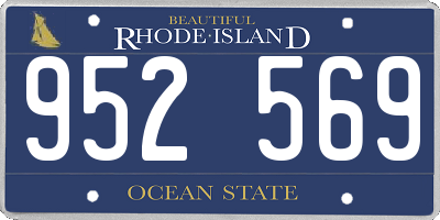RI license plate 952569