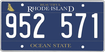 RI license plate 952571