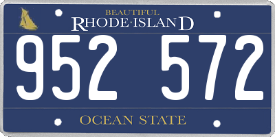 RI license plate 952572