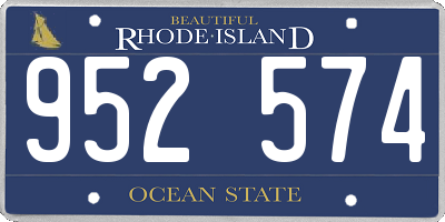 RI license plate 952574