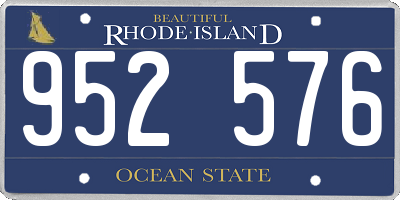 RI license plate 952576