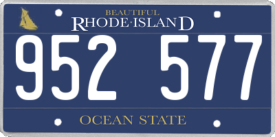RI license plate 952577