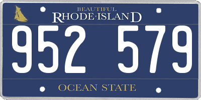 RI license plate 952579