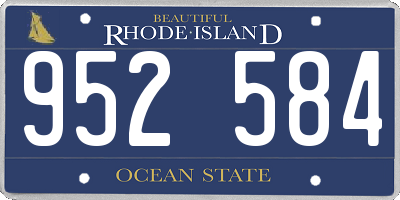 RI license plate 952584