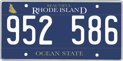 RI license plate 952586