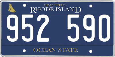 RI license plate 952590