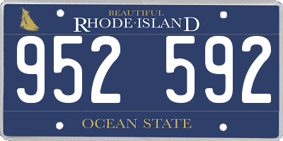 RI license plate 952592