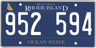 RI license plate 952594