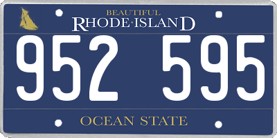 RI license plate 952595