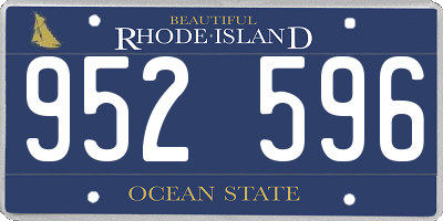 RI license plate 952596