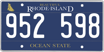 RI license plate 952598