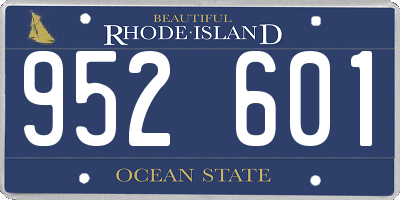 RI license plate 952601