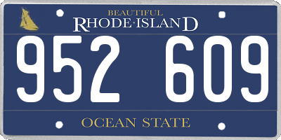 RI license plate 952609