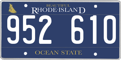 RI license plate 952610