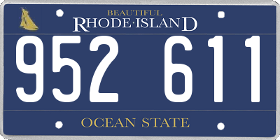 RI license plate 952611