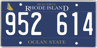 RI license plate 952614