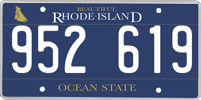 RI license plate 952619