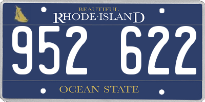 RI license plate 952622