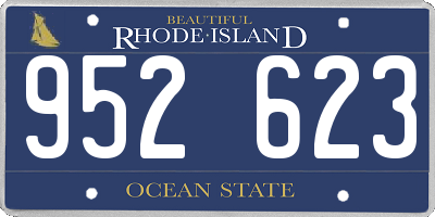 RI license plate 952623