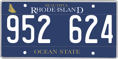 RI license plate 952624