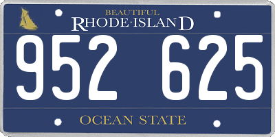 RI license plate 952625