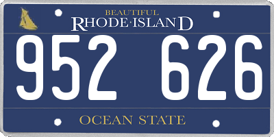 RI license plate 952626