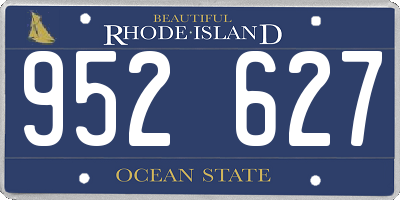 RI license plate 952627