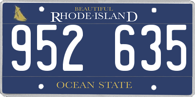 RI license plate 952635