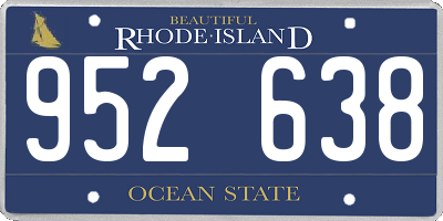 RI license plate 952638