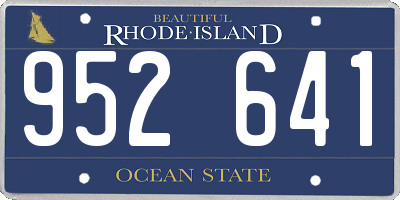 RI license plate 952641