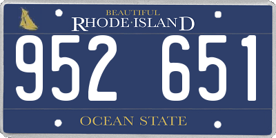 RI license plate 952651