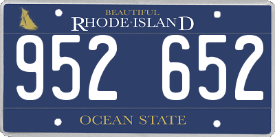 RI license plate 952652