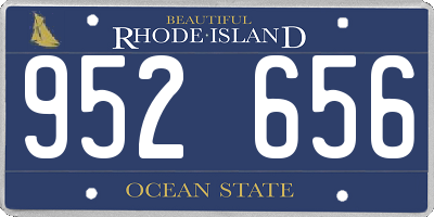 RI license plate 952656