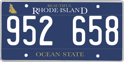 RI license plate 952658