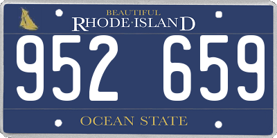 RI license plate 952659