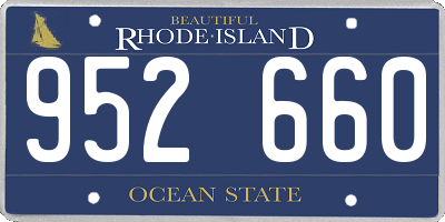 RI license plate 952660