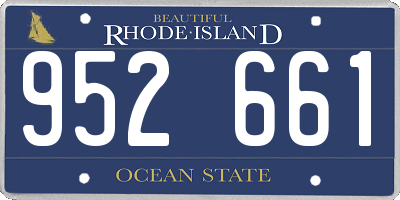 RI license plate 952661