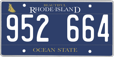 RI license plate 952664