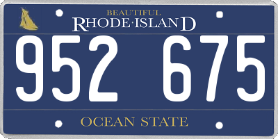 RI license plate 952675