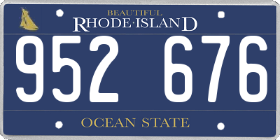 RI license plate 952676