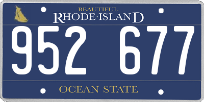 RI license plate 952677