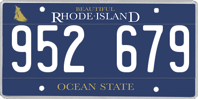 RI license plate 952679