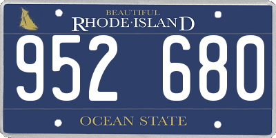 RI license plate 952680